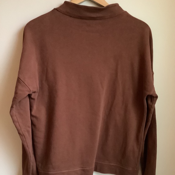 MATE the Label Sydney mock neck red Brown Sweatshirt pullover - Picture 3 of 8